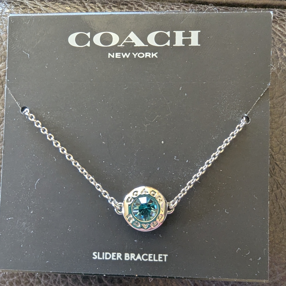 Coach Silver and Blue Modern Bracelet
